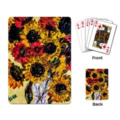 Sunflowers In A Scott House Playing Card by bestdesignintheworld