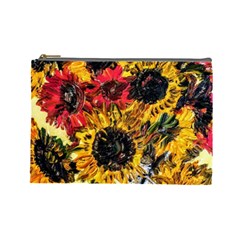 Sunflowers In A Scott House Cosmetic Bag (large)  by bestdesignintheworld