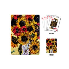 Sunflowers In A Scott House Playing Cards (mini)  by bestdesignintheworld