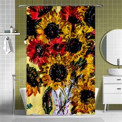 Sunflowers In A Scott House Shower Curtain 48  X 72  (small)  by bestdesignintheworld