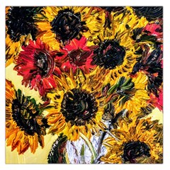 Sunflowers In A Scott House Large Satin Scarf (square) by bestdesignintheworld