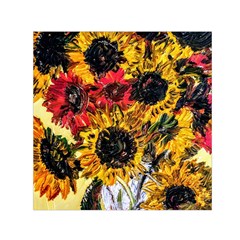 Sunflowers In A Scott House Small Satin Scarf (square) by bestdesignintheworld