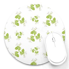 Photographic Floral Decorative Pattern Round Mousepads by dflcprints