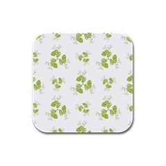 Photographic Floral Decorative Pattern Rubber Square Coaster (4 Pack)  by dflcprints