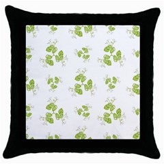 Photographic Floral Decorative Pattern Throw Pillow Case (black) by dflcprints