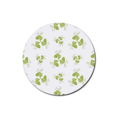 Photographic Floral Decorative Pattern Rubber Round Coaster (4 Pack)  by dflcprints