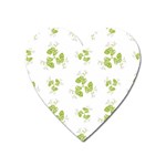 Photographic Floral Decorative Pattern Heart Magnet Front