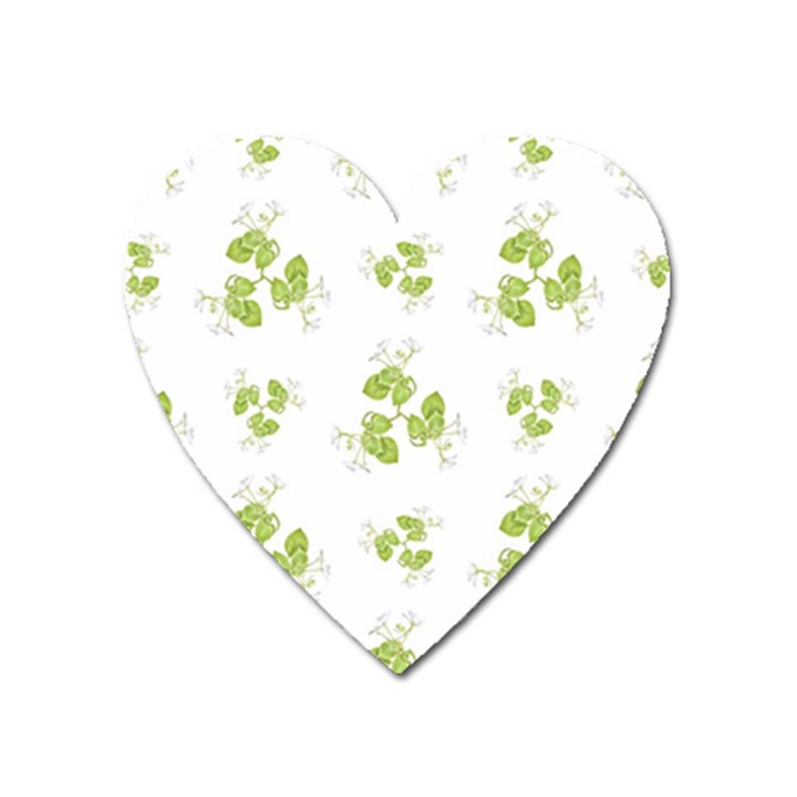 Photographic Floral Decorative Pattern Heart Magnet