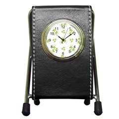 Photographic Floral Decorative Pattern Pen Holder Desk Clocks by dflcprints