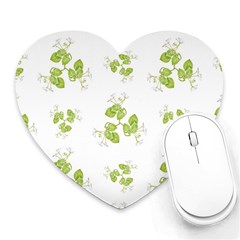 Photographic Floral Decorative Pattern Heart Mousepads by dflcprints