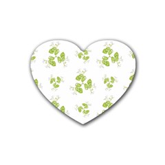 Photographic Floral Decorative Pattern Heart Coaster (4 Pack)  by dflcprints