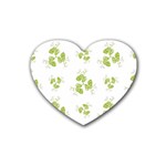 Photographic Floral Decorative Pattern Heart Coaster (4 pack)  Front