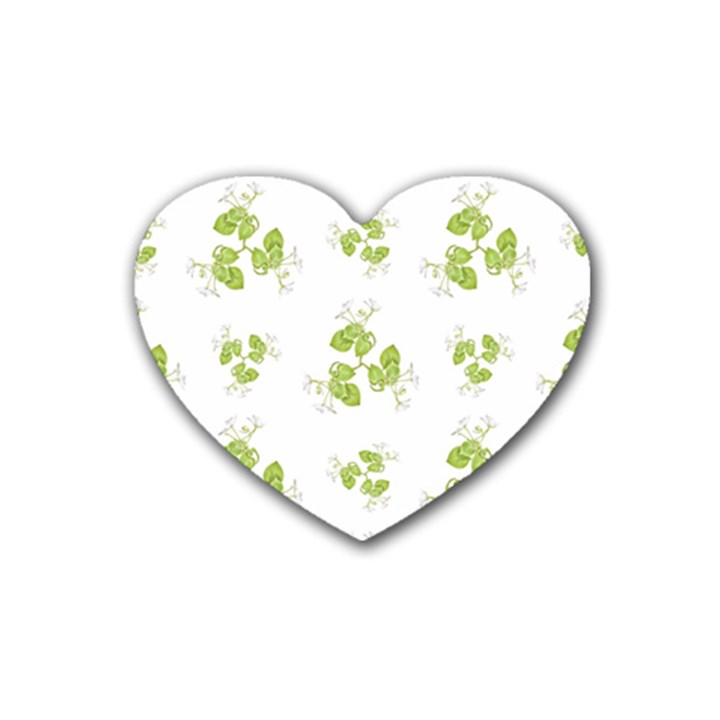 Photographic Floral Decorative Pattern Heart Coaster (4 pack) 