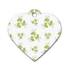 Photographic Floral Decorative Pattern Dog Tag Heart (one Side) by dflcprints