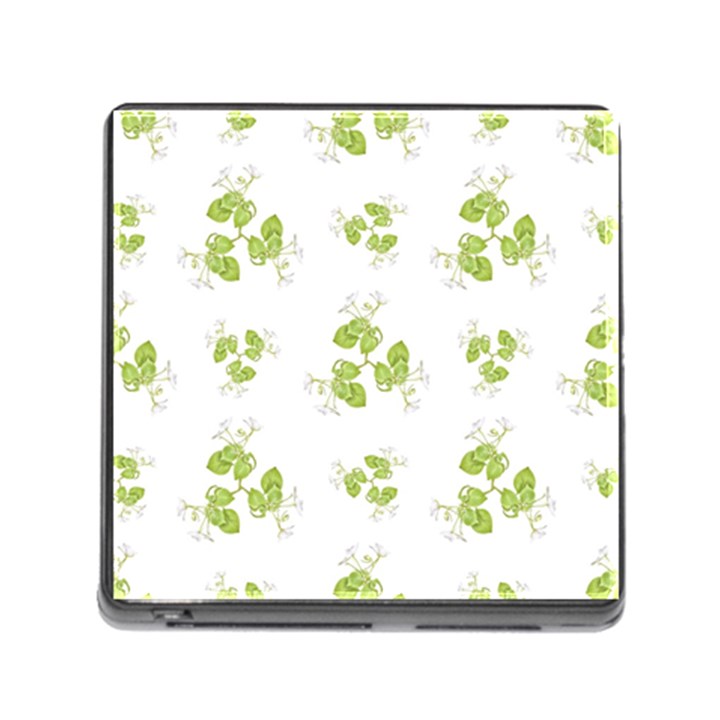 Photographic Floral Decorative Pattern Memory Card Reader (Square)