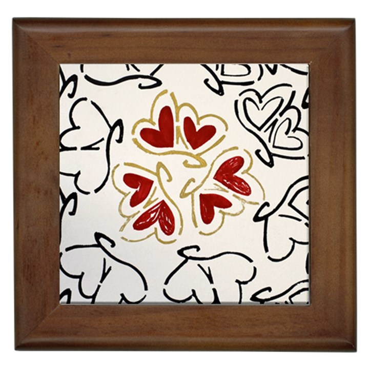 Loving Hearts Framed Tiles