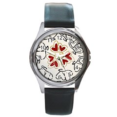 Loving Hearts Round Metal Watch by Art2City