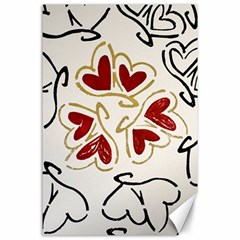 Loving Hearts Canvas 24  X 36  by Art2City