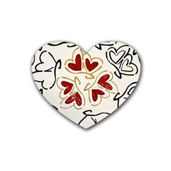 Loving Hearts Rubber Coaster (heart)  by Art2City