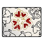 Loving Hearts Double Sided Fleece Blanket (Small)  45 x34  Blanket Front