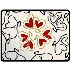 Loving Hearts Double Sided Fleece Blanket (large) 