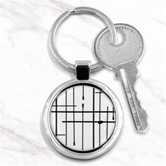 White Limits By Jandi Key Chains (round)  by Art2City