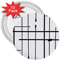 White Limits By Jandi 3  Buttons (10 Pack)  by Art2City