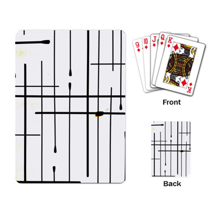 White Limits By Jandi Playing Card