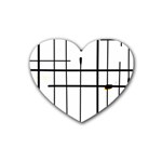 White Limits By Jandi Rubber Coaster (Heart)  Front