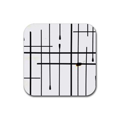 White Limits By Jandi Rubber Coaster (square)  by Art2City