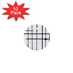 White Limits By Jandi 1  Mini Buttons (10 Pack)  by Art2City