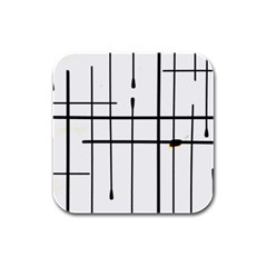 White Limits By Jandi Rubber Square Coaster (4 Pack)  by Art2City