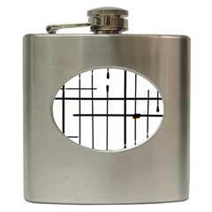 White Limits By Jandi Hip Flask (6 Oz) by Art2City