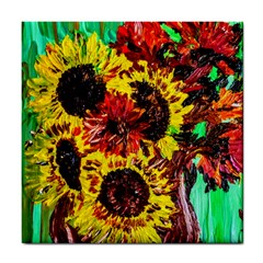 Sunflowers In Elizabeth House Tile Coasters by bestdesignintheworld