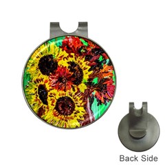 Sunflowers In Elizabeth House Hat Clips With Golf Markers by bestdesignintheworld