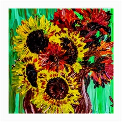 Sunflowers In Elizabeth House Medium Glasses Cloth (2-side) by bestdesignintheworld