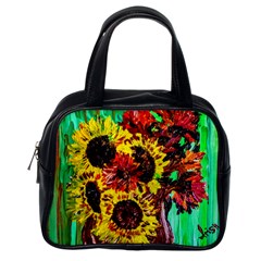 Sunflowers In Elizabeth House Classic Handbags (one Side) by bestdesignintheworld