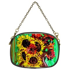 Sunflowers In Elizabeth House Chain Purses (one Side)  by bestdesignintheworld