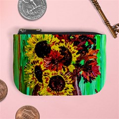 Sunflowers In Elizabeth House Mini Coin Purses by bestdesignintheworld