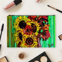 Sunflowers In Elizabeth House Cosmetic Bag (large)  by bestdesignintheworld