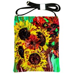 Sunflowers In Elizabeth House Shoulder Sling Bags by bestdesignintheworld