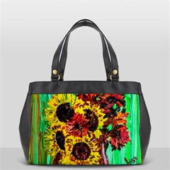 Sunflowers In Elizabeth House Office Handbags (2 Sides)  by bestdesignintheworld