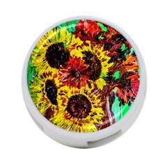 Sunflowers In Elizabeth House 4-port Usb Hub (two Sides)  by bestdesignintheworld