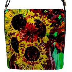 Sunflowers In Elizabeth House Flap Messenger Bag (s) by bestdesignintheworld