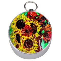 Sunflowers In Elizabeth House Silver Compasses by bestdesignintheworld