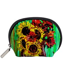 Sunflowers In Elizabeth House Accessory Pouches (small)  by bestdesignintheworld