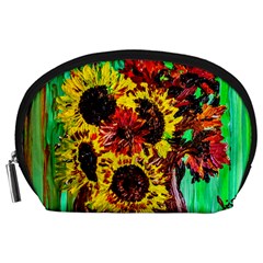 Sunflowers In Elizabeth House Accessory Pouches (large)  by bestdesignintheworld