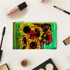 Sunflowers In Elizabeth House Cosmetic Bag (xs) by bestdesignintheworld