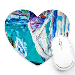 Marine On Balboa Island Heart Mousepads by bestdesignintheworld