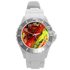 Secret Sign Of Masons 4 Round Plastic Sport Watch (l)